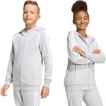 adidas Tiro 26 League Sweat Hoodie met Rits Kinderen Grijs - Maat 164cm