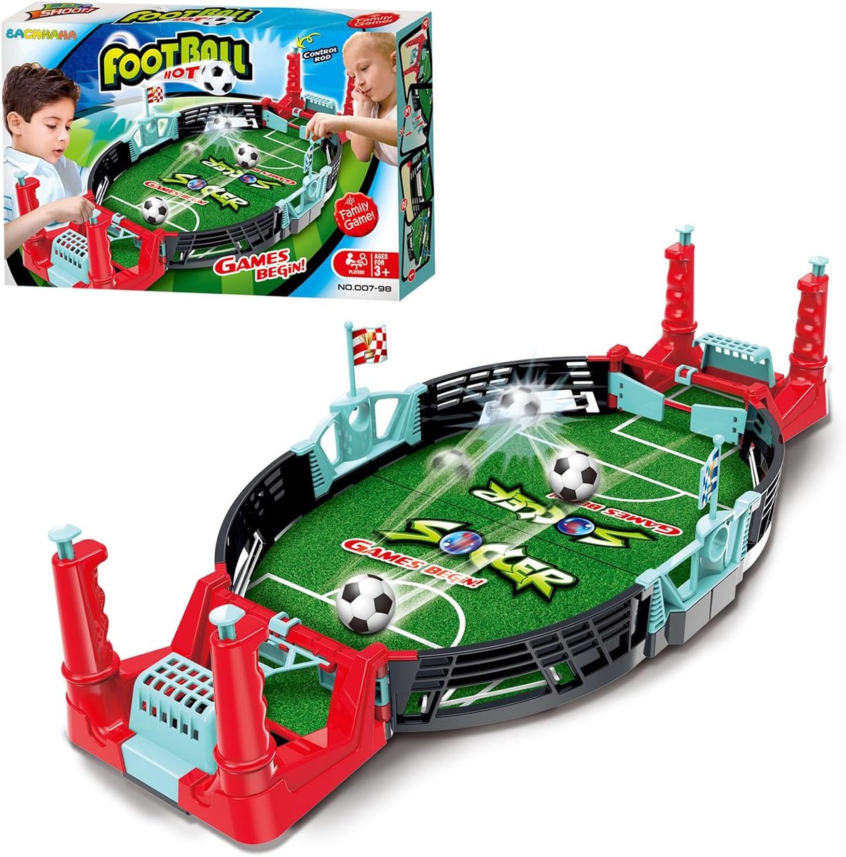 1185x1200-16 Voetbalgeschenken voor jongens, mini-tafelvoetbalspelletjes, feesttafelvoetbalspel, interactieve ouders, kind, bordspellen, verbeter de interesse van kinderen in sport,2 doelpunten - Afbeelding 1