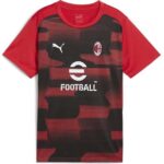 Puma Ac Milan 24/25 Voor De Wedstrijd Korte Mouw T-shirt Junior Rood 7-8 Years Jongens,Meisjes