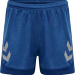 Dames Poly Korte Sportbroek Blauw Maat L - Voetbal en Teamsport