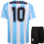 Argentinie voetbaltenue Maradona - Voetbal Tenue Kinderen - Shirt en Broekje - Jongens en Meisjes - Volwassenen - Heren en Dames - Maat M