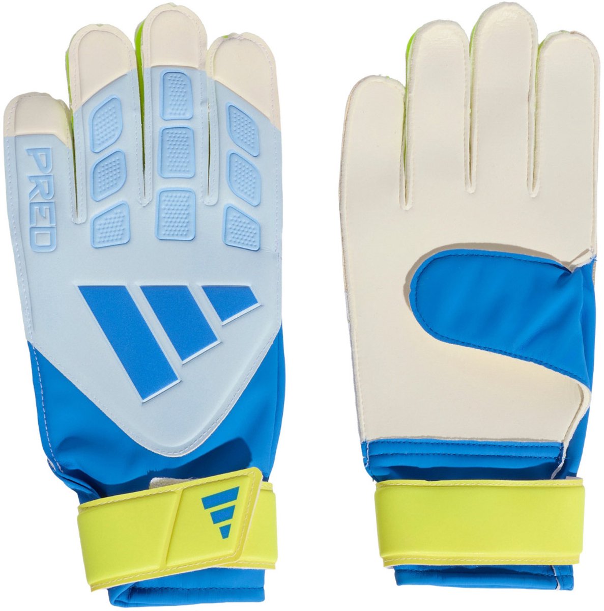 1187x1200-3 adidas Handschoenen Doelrskie Predator Training Wit-Geel-Blauw - Afbeelding 1