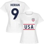 Verenigde Staten Horan 9 Team Dames T-Shirt - Wit - XL