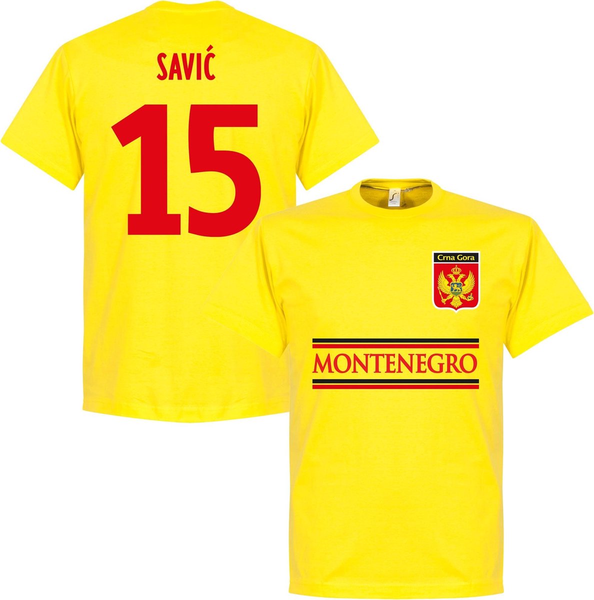1188x1200-32 Montenegro Savic 15 Team T-Shirt - XXL - Afbeelding 1
