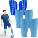 Scheenbeschermers Voetbal Heren Blauw Ergonomische Sok Volledige Bescherming