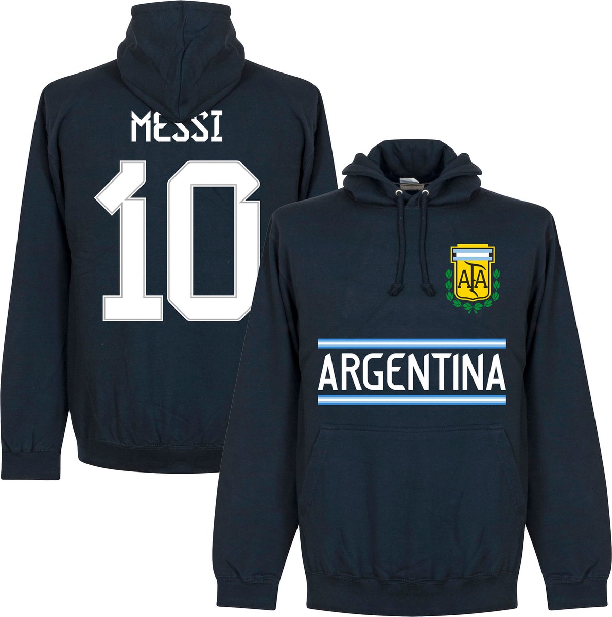 1189x1200-39 Argentinië Messi 10 Team Hoodie - Navy - Kinderen - 116 - Afbeelding 1