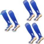Antislip Voetbalkousen 3 Paar - Kniehoog & Ondersteunend voor Heren en Kinderen (Maat 32-38)