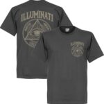 Illuminati Pocket & Rug Print T-Shirt - Donkergrijs - S