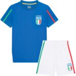 Italië Voetbaltenue Kinderen - Maat 152 - FIGC - Blauw - Sportkledingset - Voetbaltenue Kinderen - Jongens & Meisjes - Shirt & Broekje - 100% Polyester