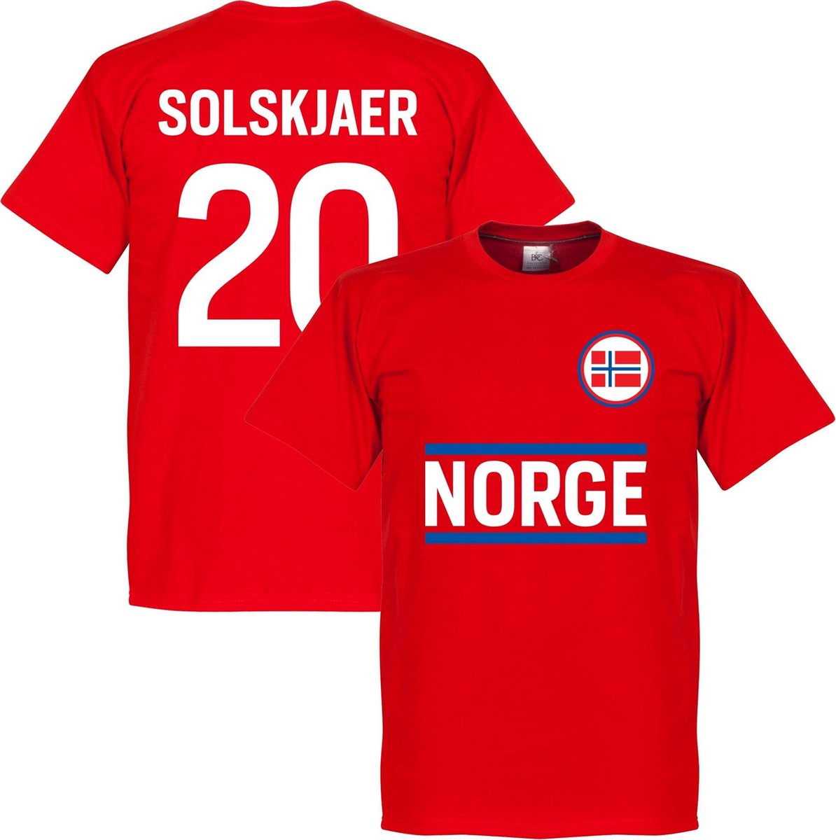 1194x1200-31 Noorwegen Solskjaer 20 Team T-Shirt - Rood - XXXL - Afbeelding 1
