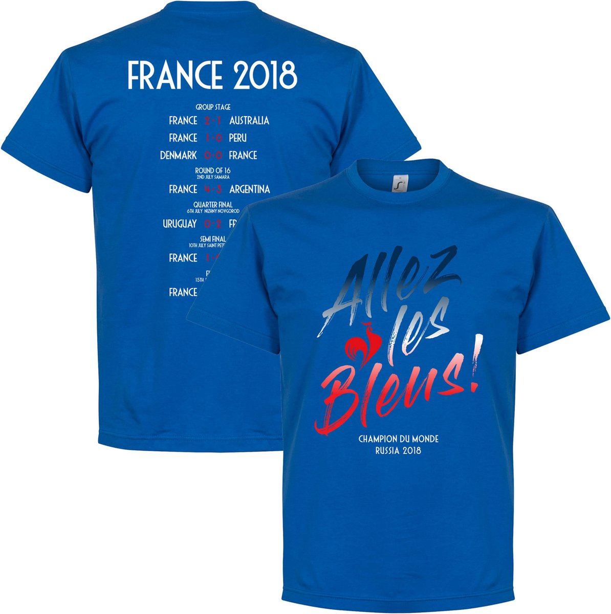 1194x1200-45 Frankrijk Allez Les Bleus WK 2018 Winners Road To Victory T-Shirt - Kinderen - 104 - Afbeelding 1