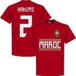 Marokko Hakimi 2 Team T-Shirt - Rood - XXL