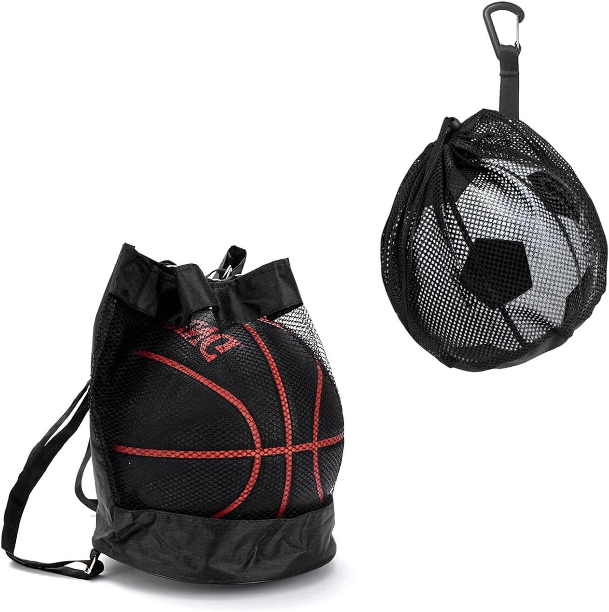 1194x1200-65 2 stuks voetbaltassen van robuust Oxford-mesh - waterdicht en draagbaar - ideaal voor training en strand - geschikt voor kinderen en volwassenen - Afbeelding 1