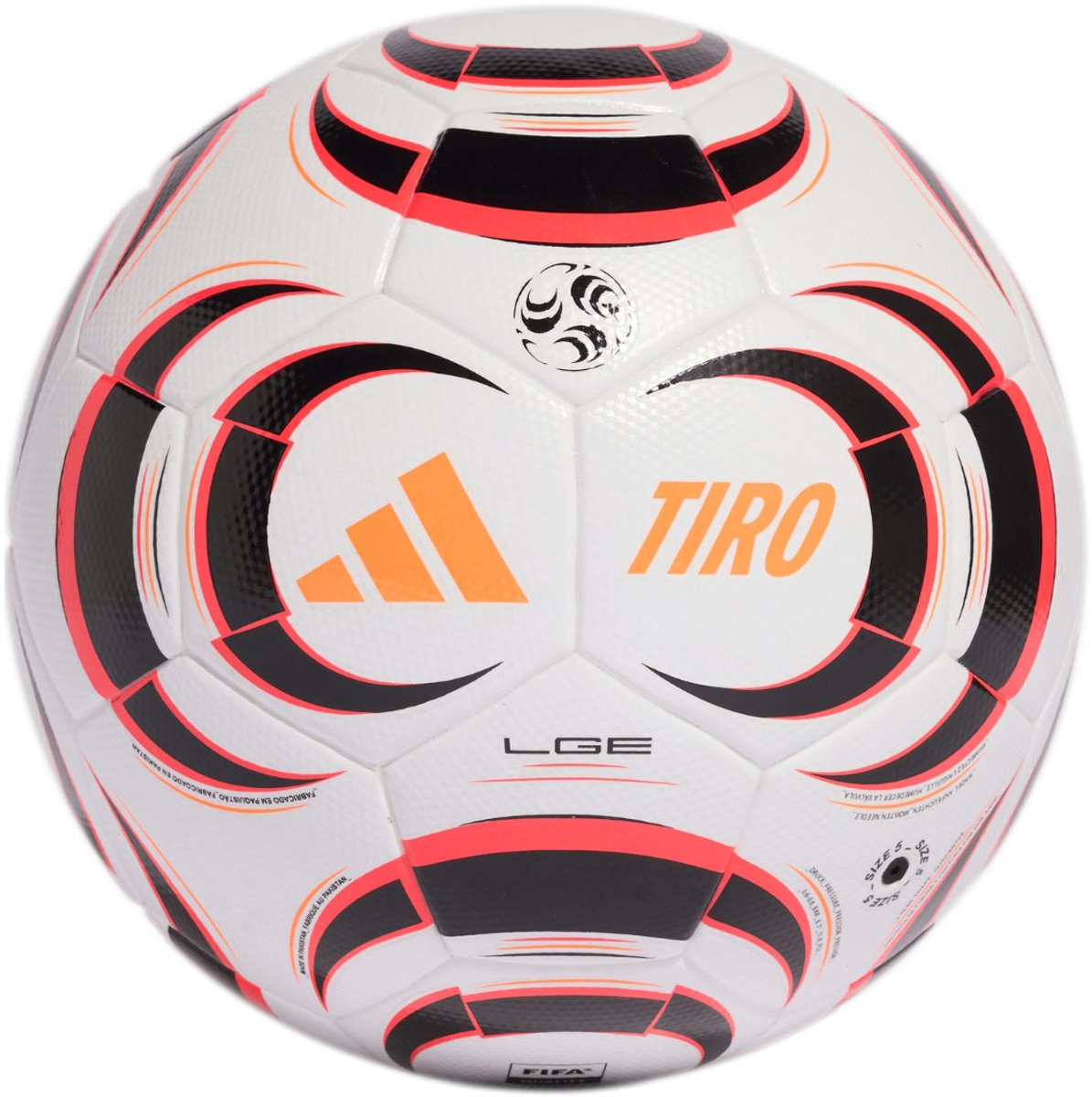 1195x1200-7 Adidas Tiro League Voetbal wit-zwart-oranje - Maat 5 - Afbeelding 1