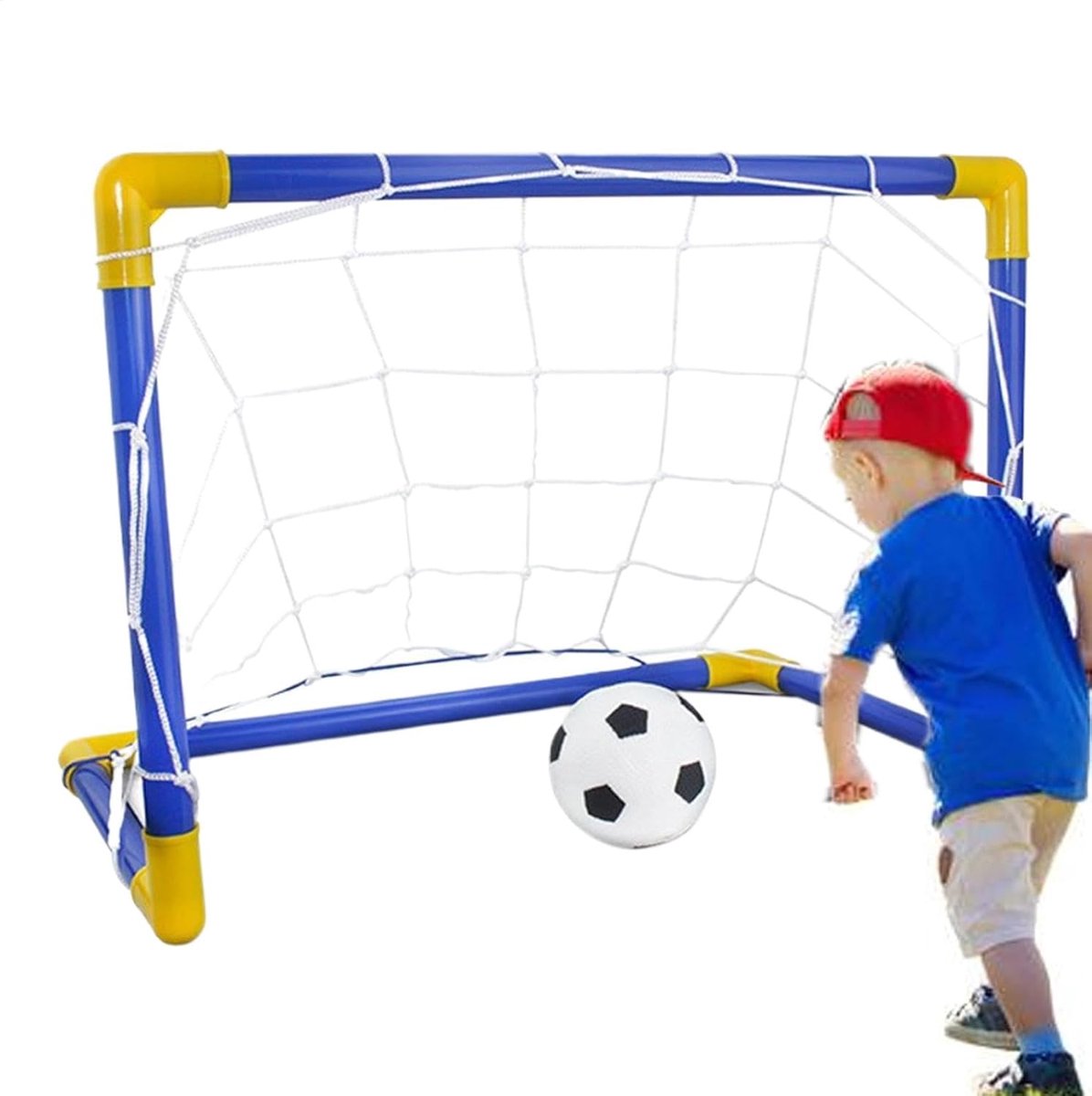 1196x1200-16 Voetbaldoel - voetbaldoeltjes - Voetbaldoelen - kinderen - Opvouwbaar en Snelle Montag - Voetbal Training Doel - 44*31*24CM - Afbeelding 1