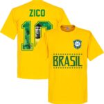 Brazilië Zico 10 Gallery Team T-Shirt - Geel - XS