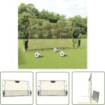 vidaXL Voetbal reboundnet - 183x85x120 cm - Zwart/Geel