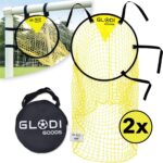 GLODI GOODS® Kruising target met ballennet – Set van 2 – voetbal trainingsmateriaal – training spullen materiaal