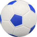 Voetbal Zacht Foam - Ø14 cm WIT-BLAUW - Soft Voetbal - Schuimrubber -