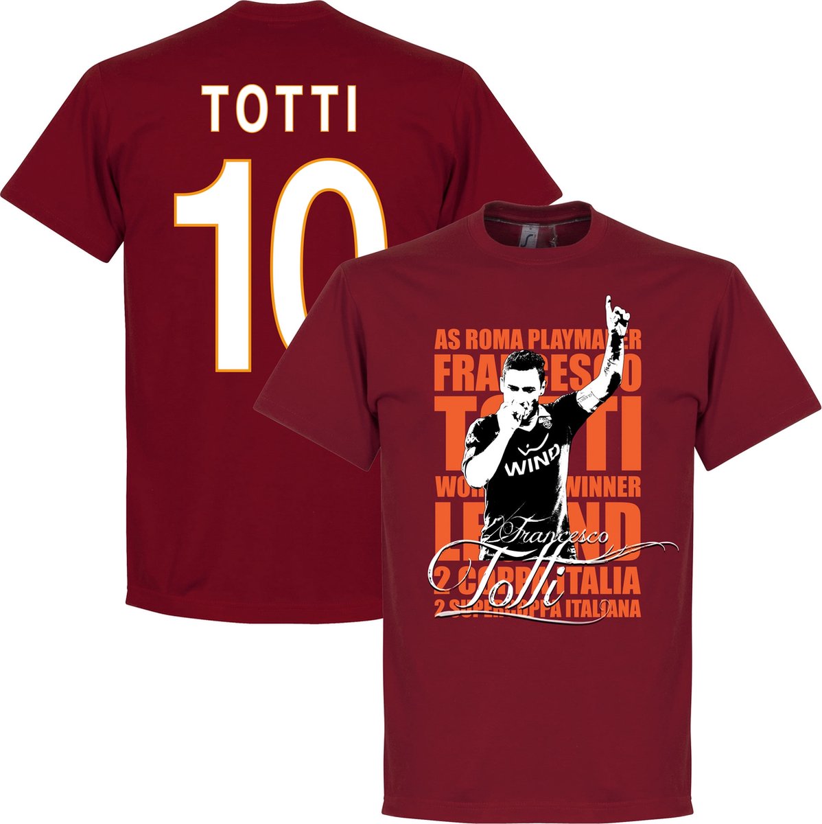 1198x1200-100 Totti 10 Legend T-Shirt - L - Afbeelding 1