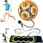 Trainingsset Voetbal Kinderen Volwassenen - Kick Training Waist Practice Riem - Voeg Toe: Skills Control - Universeel Past Maat 3 4 5 - Volleybal Rugby Trainer Support - Ballen (Gaas) Voetbal Trainingsmateriaal