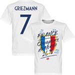 Frankrijk Champion Du Monde Griezmann T-Shirt - Wit  - M