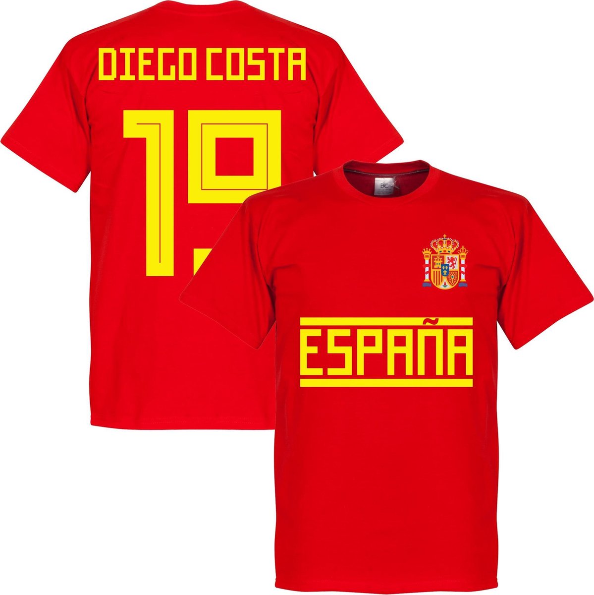 1199x1200-212 Spanje Diego Costa 19 Team T-Shirt - S - Afbeelding 1