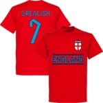 Engeland Grealish 7 Team T-Shirt - Rood - M