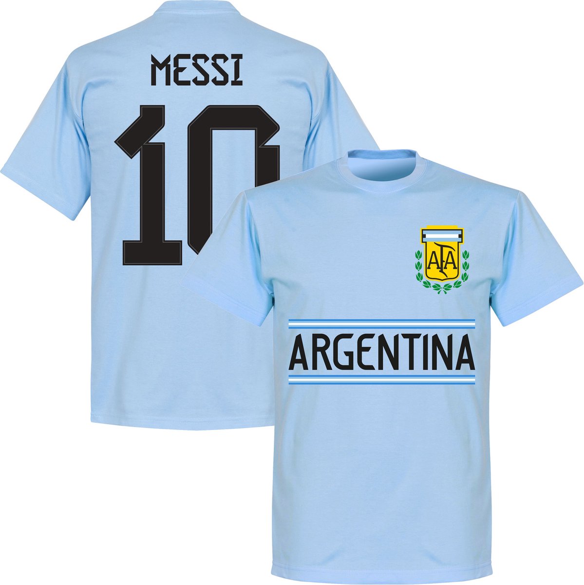 1199x1200-277 Argentinië Messi 10 Team T-Shirt - Lichtblauw - XXL - Afbeelding 1