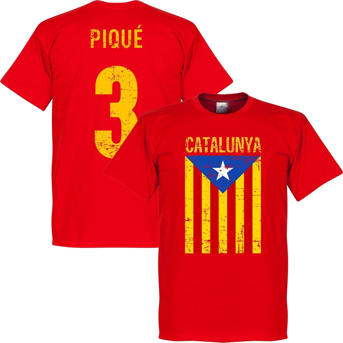 1199x1200-287 Catalonië Vintage Pique T-Shirt - S - Afbeelding 1