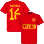 Spanje Rodrigo 16 Team T-Shirt - Rood - XS