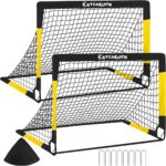 Set van 2 Draagbare Pop-Up Voetbaldoelen voor Kinderen - Tuin en Buiten training