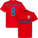 Engeland Bellingham 8 Team T-Shirt - Rood - 4XL