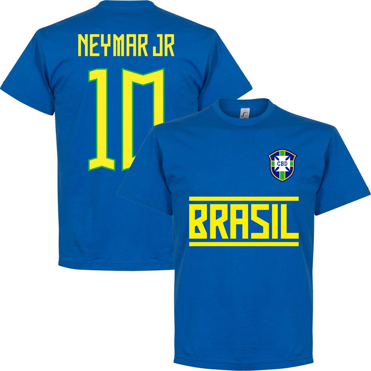 1199x1200-362 Brazilië Neymar JR 10 Team T-Shirt - Blauw - 4XL - Afbeelding 1
