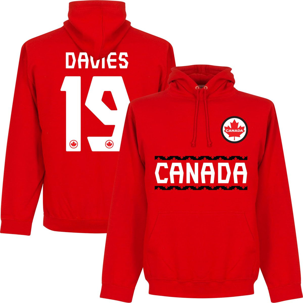 1199x1200-366 Canada Davies Team Hoodie - Rood - Kinderen - 140 - Afbeelding 1