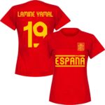 Spanje Lamine Yamal Dames Team T-Shirt - Rood - XL