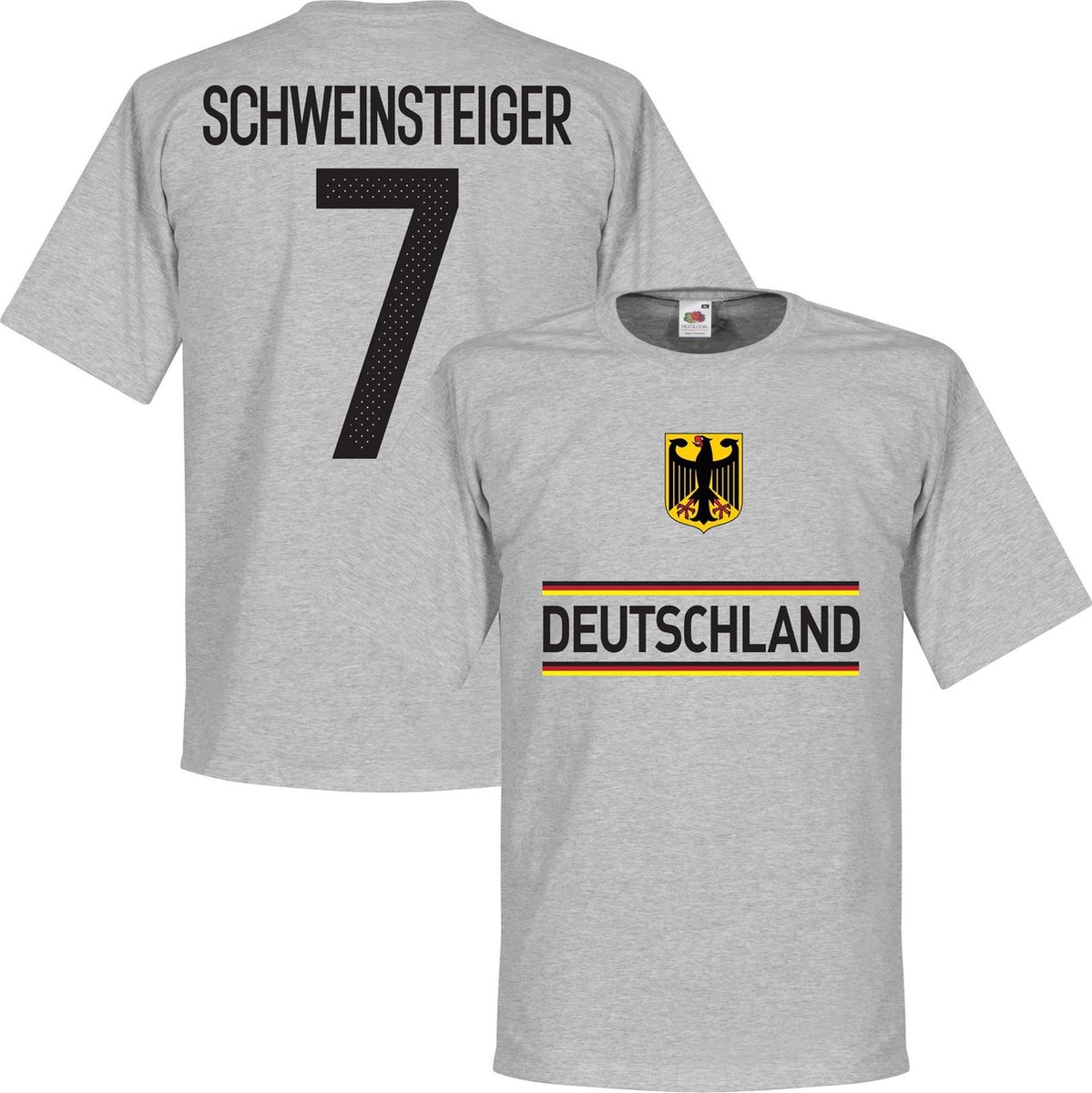 1199x1200-92 Duitsland Schweinsteiger Team T-Shirt - Grijs - XXXXL - Afbeelding 1