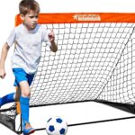 Draagbaar voetbaldoel - Mini voetbal doelpaal voor kinderen 4' x 3' met pop-up design