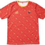 Umbro Spain All Over Print World Cup 2022 T-shirt Met Korte Mouwen Oranje L Man