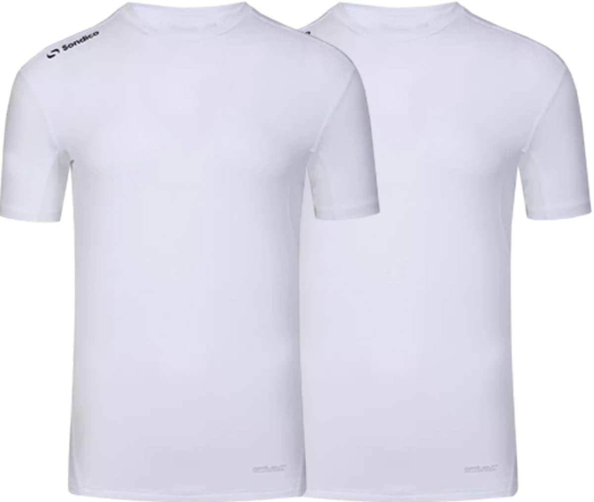 1200x1013 2-Pack Sondico compressie korte mouw sportshirt - heren - Wit - maat 3XL - Afbeelding 1