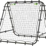Voetbal Rebounder - Kickback - Tchouk - 100 x 95 cm - Voetbal Bouncer - Opvouwbaar - Verstelbaar Voor Verschillende Intensiteitsniveaus - Voetbal trainingsmateriaal - Voetbaldoel - Voetbal/Handbal/Honkbal - Zwart