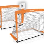 Tycano Pop-Up Voetbaldoelen Set van 2 - Kinderen - Voetbaldoeltjes - Opvouwbaar - 120 x 90 cm - 2 stuks - Oranje