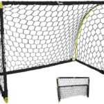 Opvouwbaar voetbaldoel - kinderen - zwart - 180 x 91 x 120 cm