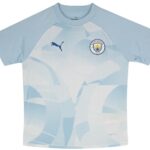 Puma Manchester City Fc 23/24 Voor De Wedstrijd Korte Mouw T-shirt Junior Blauw 11-12 Years Jongens,Meisjes