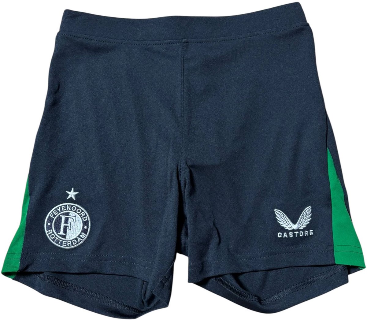 1200x1046-9 Castore Feyenoord Home Short - Donkerblauw / Wit / Groen- Maat 146CM - Afbeelding 1