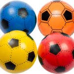 Plastic Voetbal - 23CM - 90 Gram - Kinderen - Verschillende Kleuren - Rood/Blauw/Groen/Geel - 1 Stuk