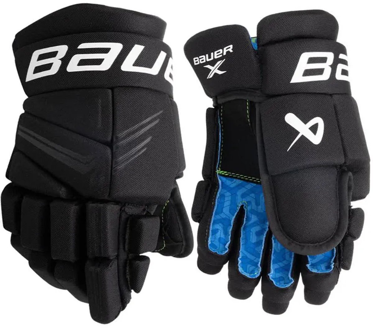 1200x1058-1 Bauer Hockey X Intermediate Hockeyhandschoenen Zwart 12 Jongen - Afbeelding 1