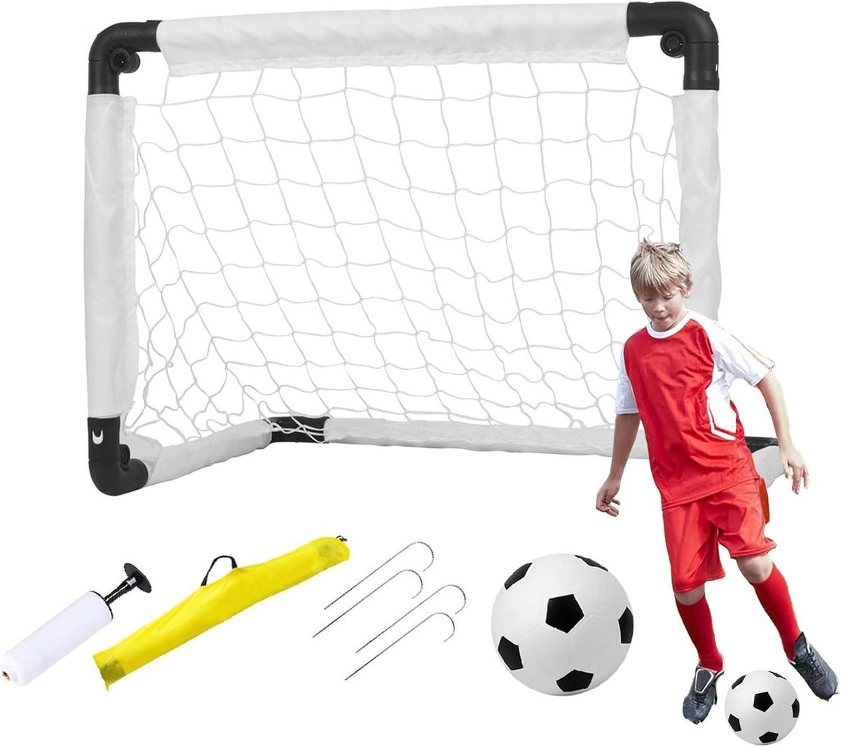 1200x1066-2 Voetbaldoel - Trainingsdoel - Buiten Spelen - Opvouwbaar - 60x45x45 cm - Afbeelding 1