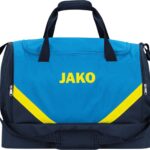 Jako Iconic (Junior) Sporttas Met Bodemvak - Fluogeel / Marine / Jako Blauw | Maat: UNI