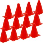 Set van 12 Trainingspylonen voor Kinderen - Voetbal Markeringsconen van 19 cm - Ideaal voor Sport, Paardrijden en Hondentraining - Stevige Rode Pylonen voor Multifunctioneel Gebruik